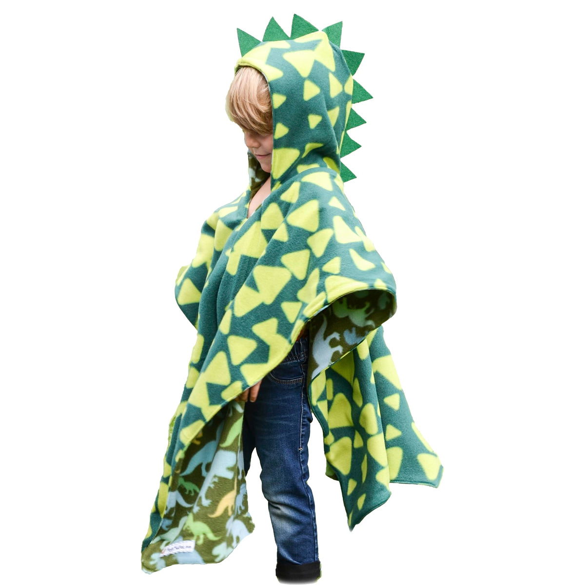 Birdy Boutique poncho devant emballage montrant l'assurance sécurité et design