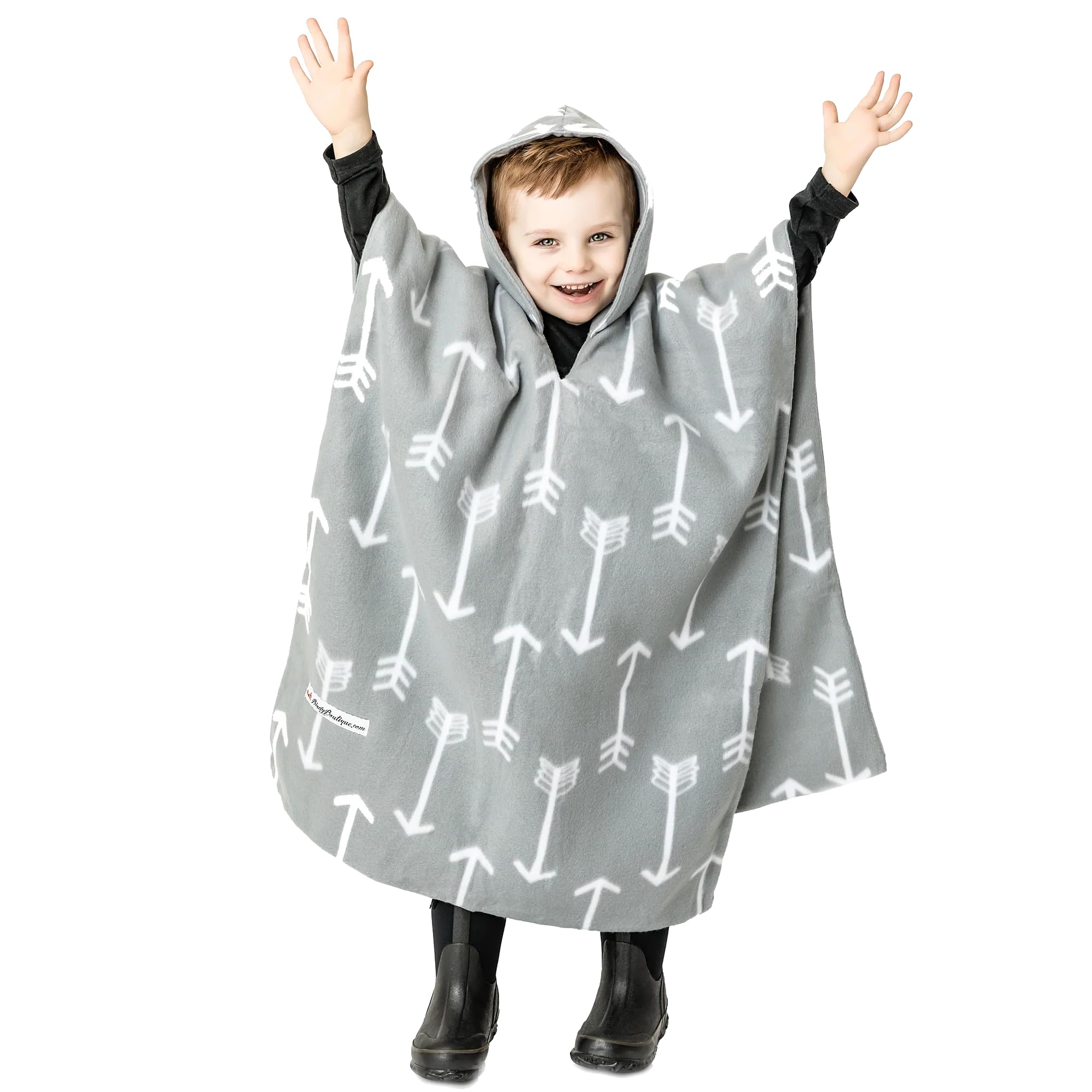 Birdy Boutique poncho devant emballé montrant design et praticité