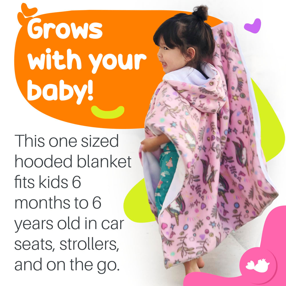 Birdy Boutique poncho face arrière posé sur siège, protection sans volume