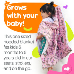 Birdy Boutique poncho face arrière posé sur siège, protection sans volume