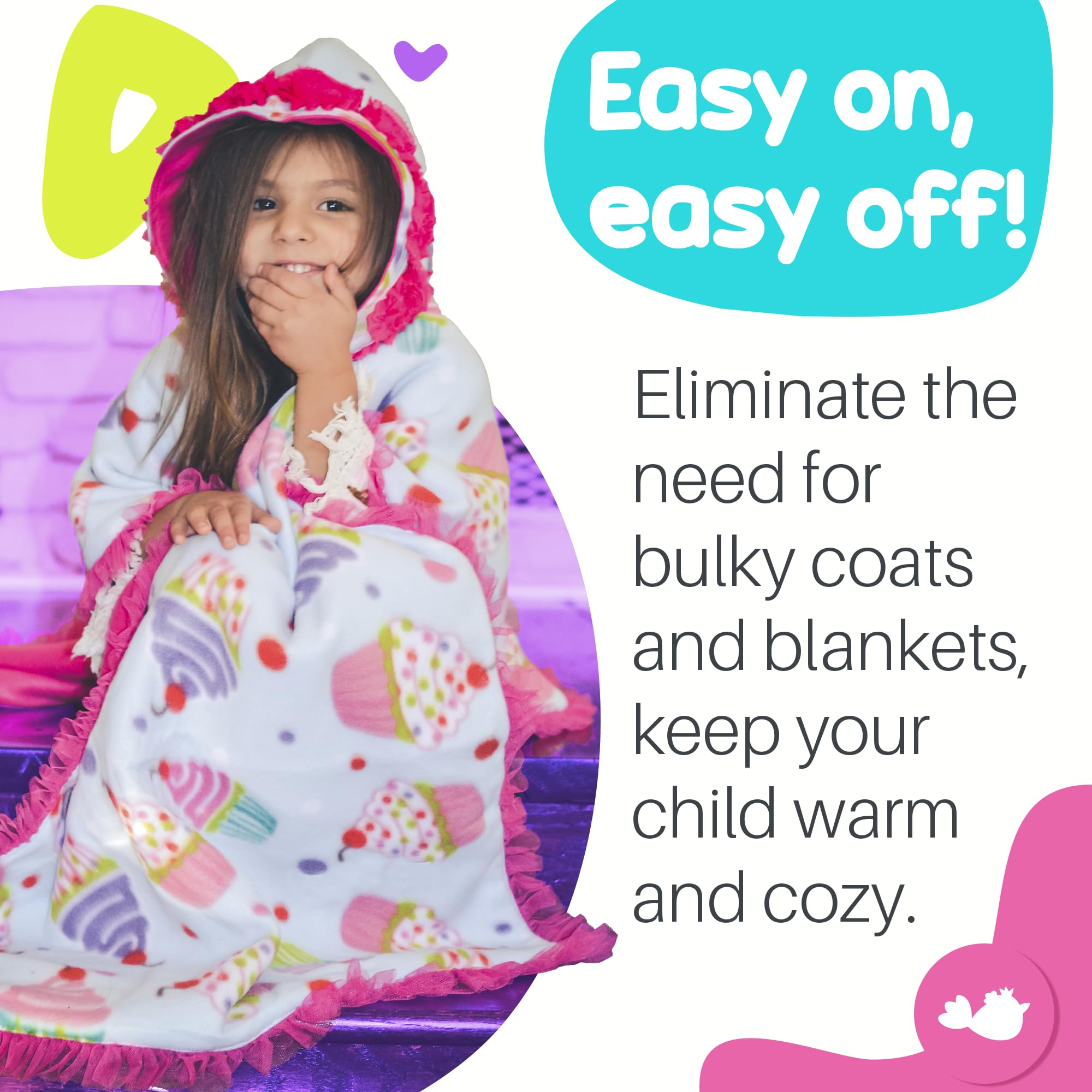 Birdy Boutique poncho réversible affichant deux motifs pour plus de variations