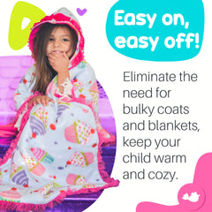 Birdy Boutique poncho réversible affichant deux motifs pour plus de variations