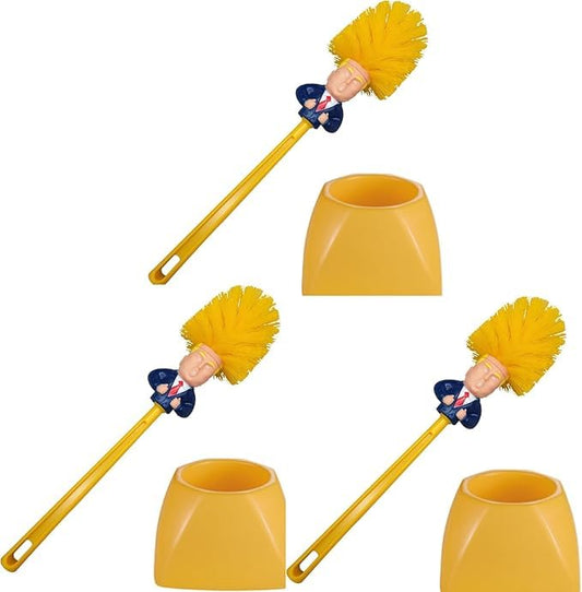 Bivpreom brosse WC Trump face avant montrant le design humoristique et rangement propre
