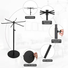 bjewego présentoir en usage hauteur réglable pour colliers longs