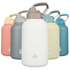 BJPKPK bouteille 128oz face avant montrant design robuste et capacité pour longues sorties