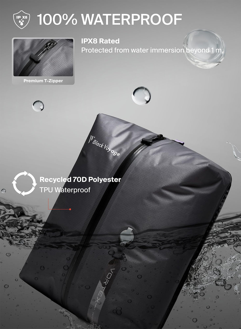 BlackVoyage sac compressé dans valise cabine pour organisation