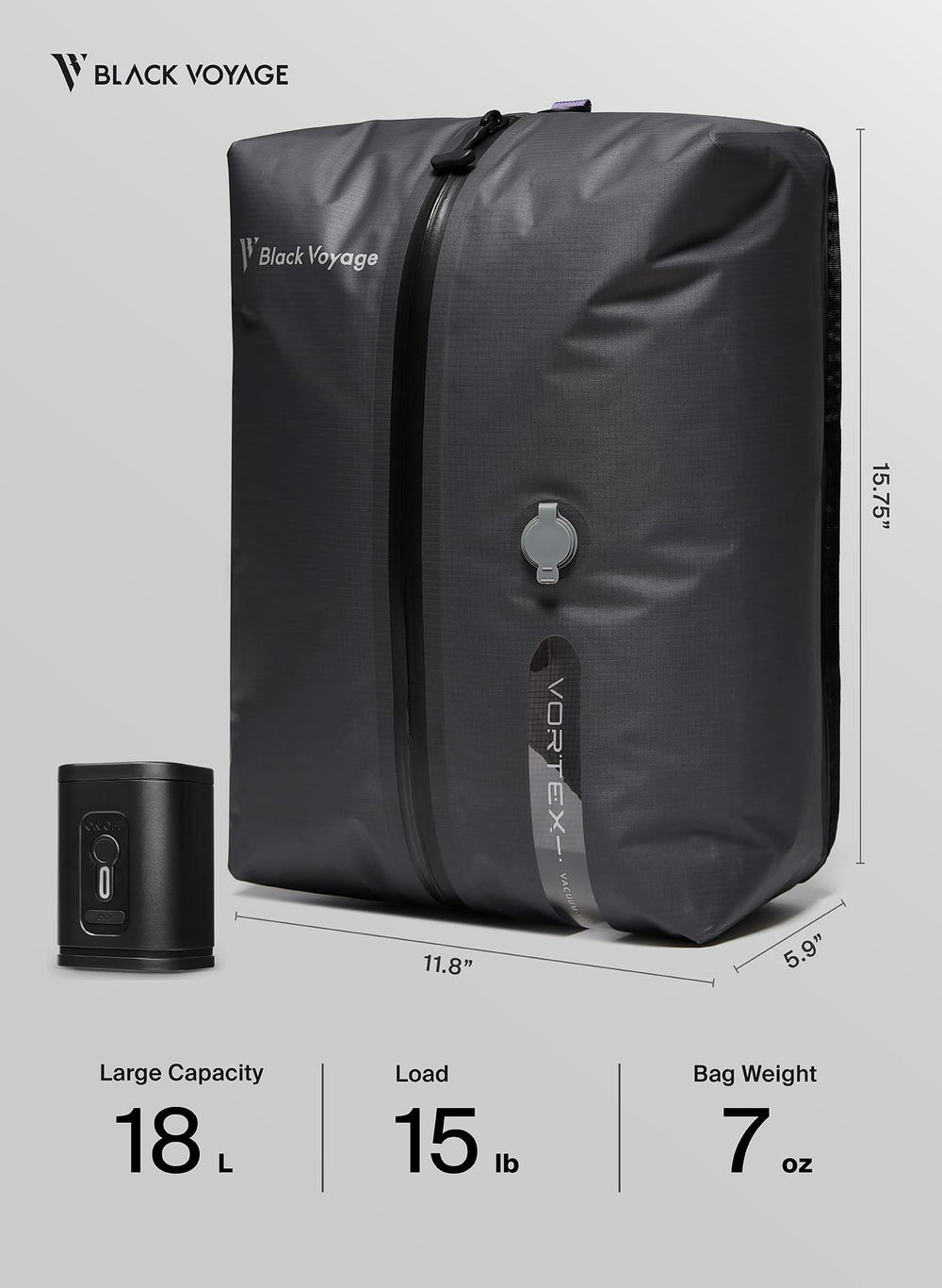 BlackVoyage pack 2 pièces affichant contenu et accessoires fournis