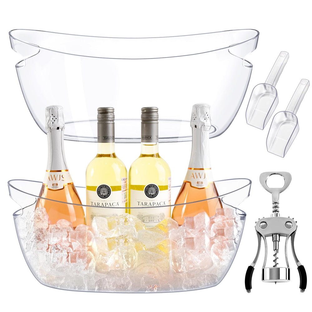 Blaithom seau à glace pack face montrant design ovale et transparence pour élégance