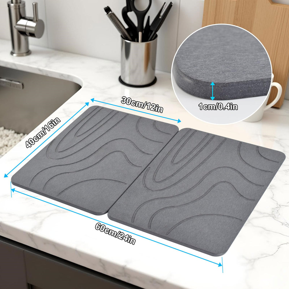 Blaithom tapis en usage près de l'évier absorbant eau instantanément