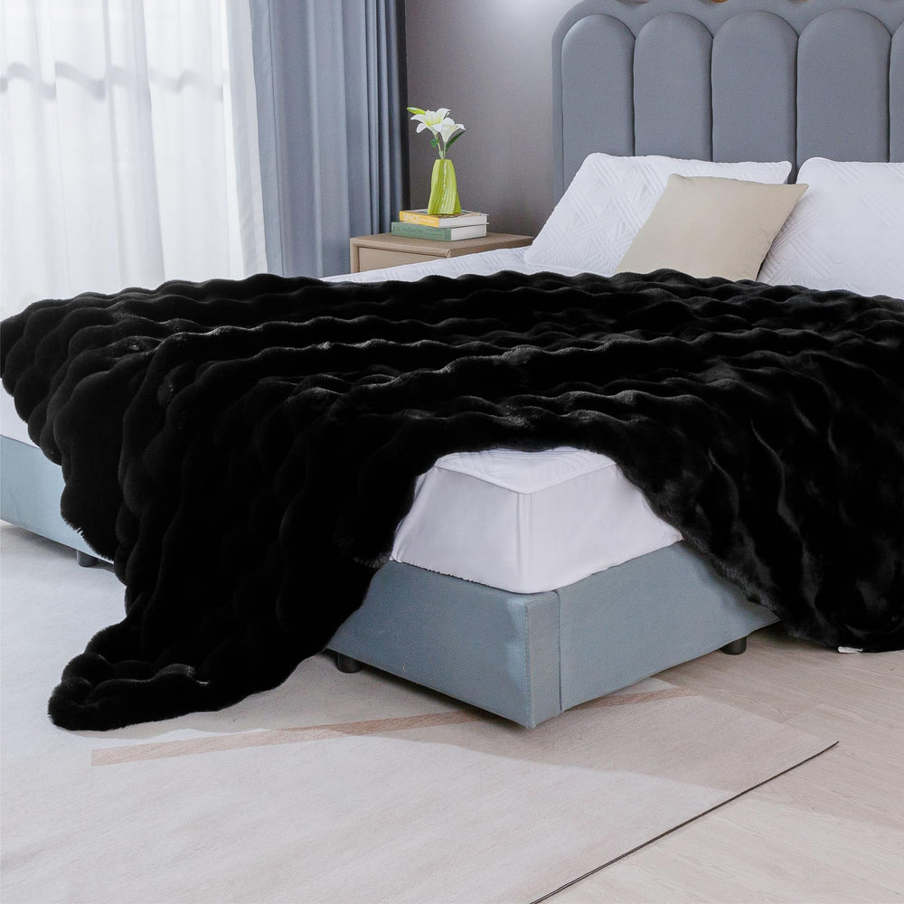 BlanketSolution posé sur lit, apporte chaleur et look cosy