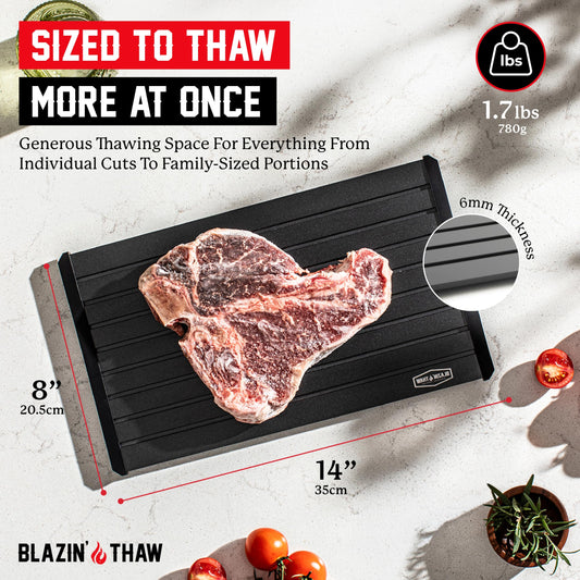 BLAZIN' THAW gros plan surface aluminium montrant conductivité thermique