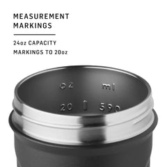 BlenderBottle Batman intérieur avec repères de mesure, préparation précise de shakes