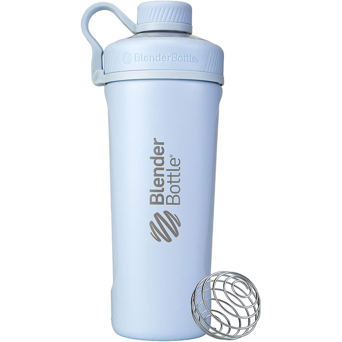 BlenderBottle Radian vue avant matte arctic blue montrant le design élégant et isolation