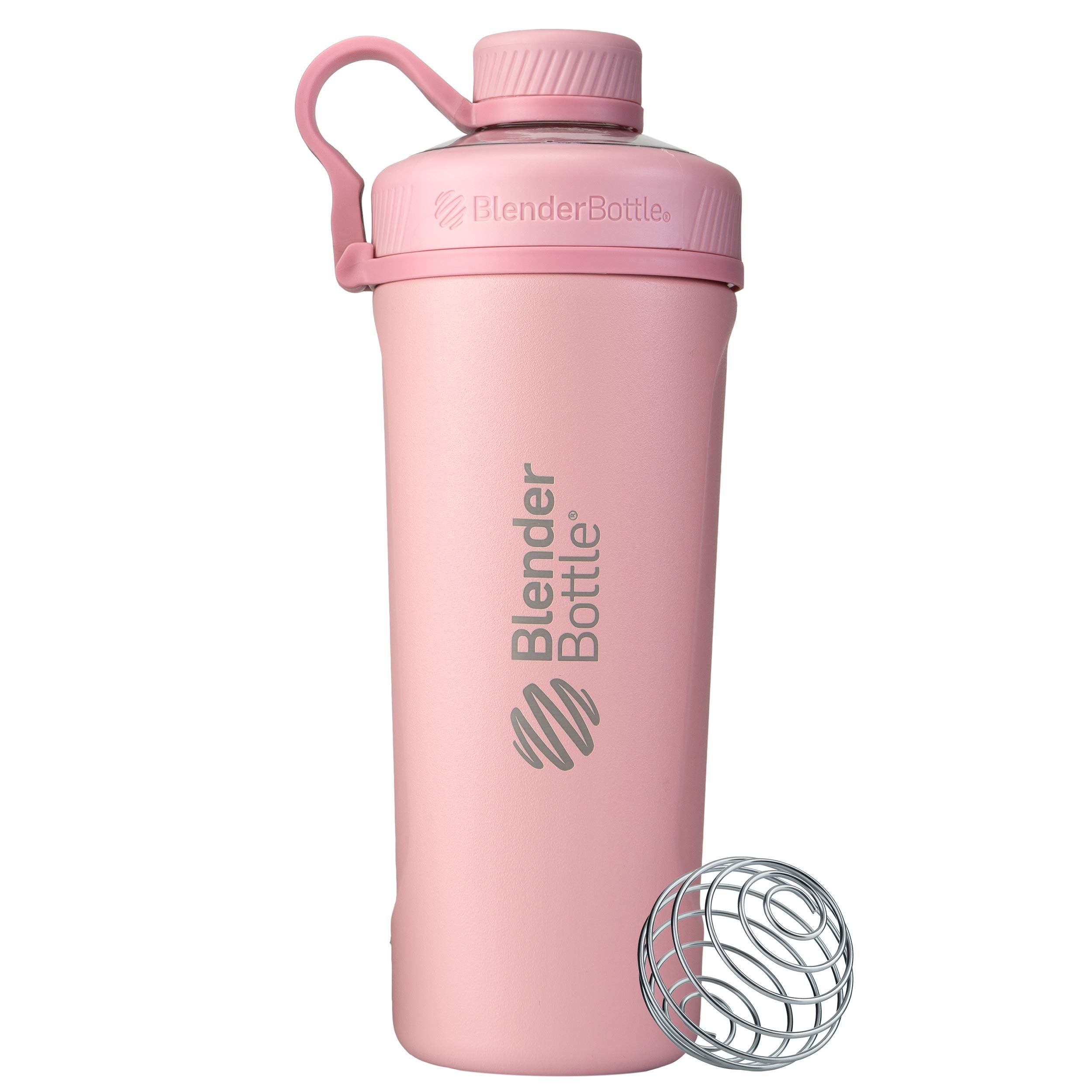 BlenderBottle Radian face avant montrant design rose et isolation