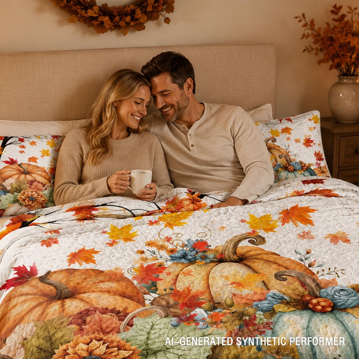 BlessLiving comparaison taille Queen sur lit, ajustement précis et couverture complète