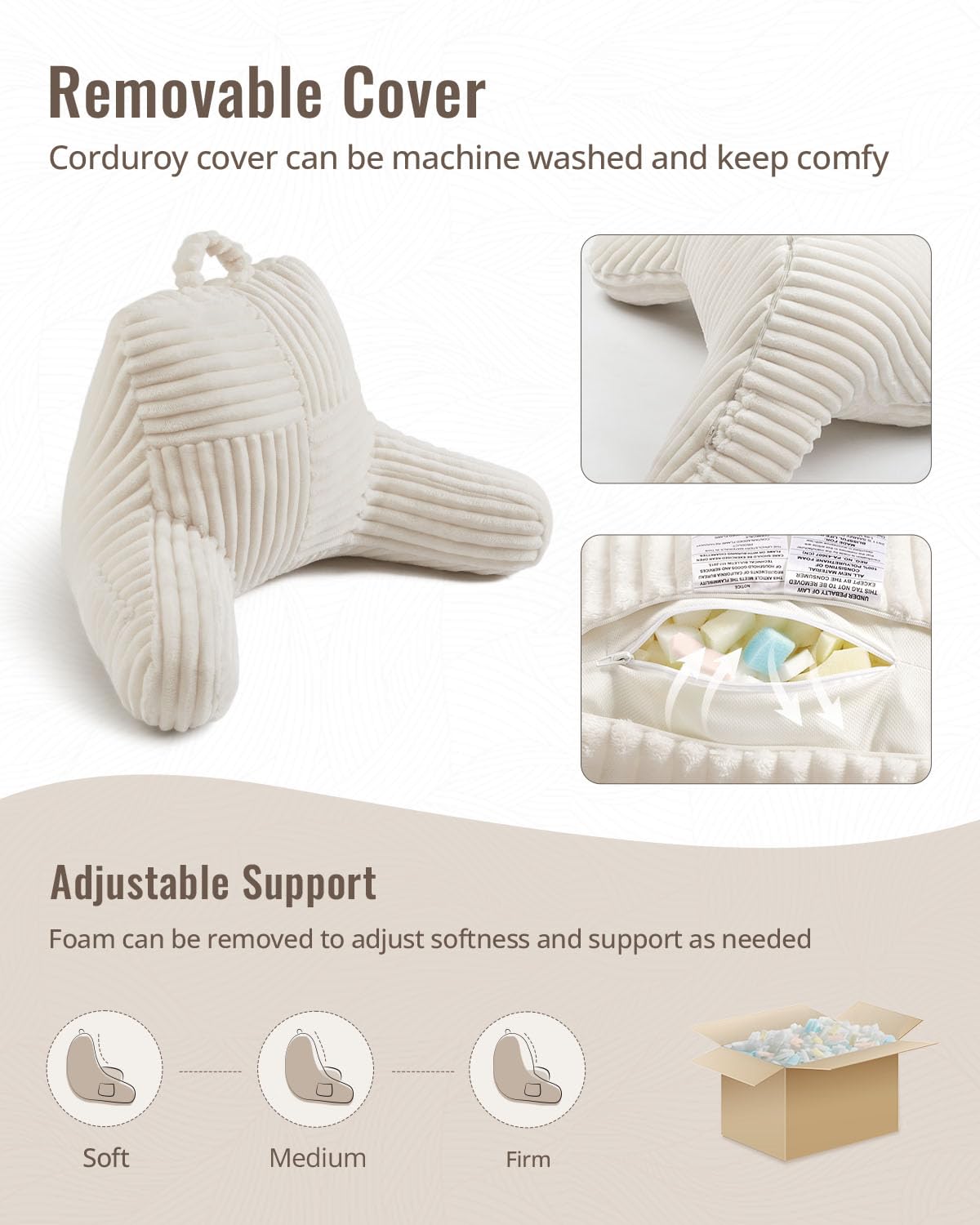 Blissful Diary personne lisant au lit bénéficiant d'un soutien ergonomique