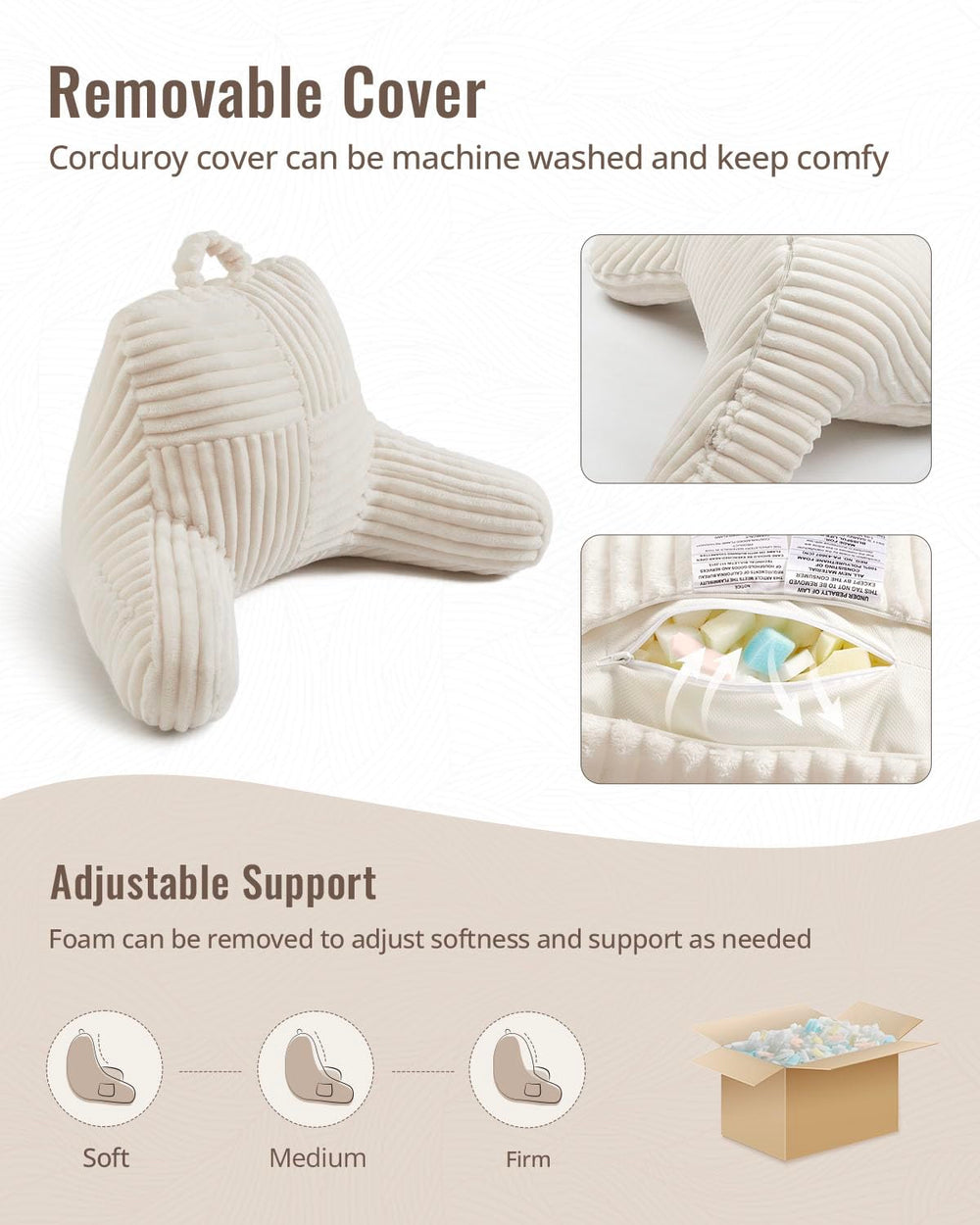 Blissful Diary personne lisant au lit bénéficiant d'un soutien ergonomique
