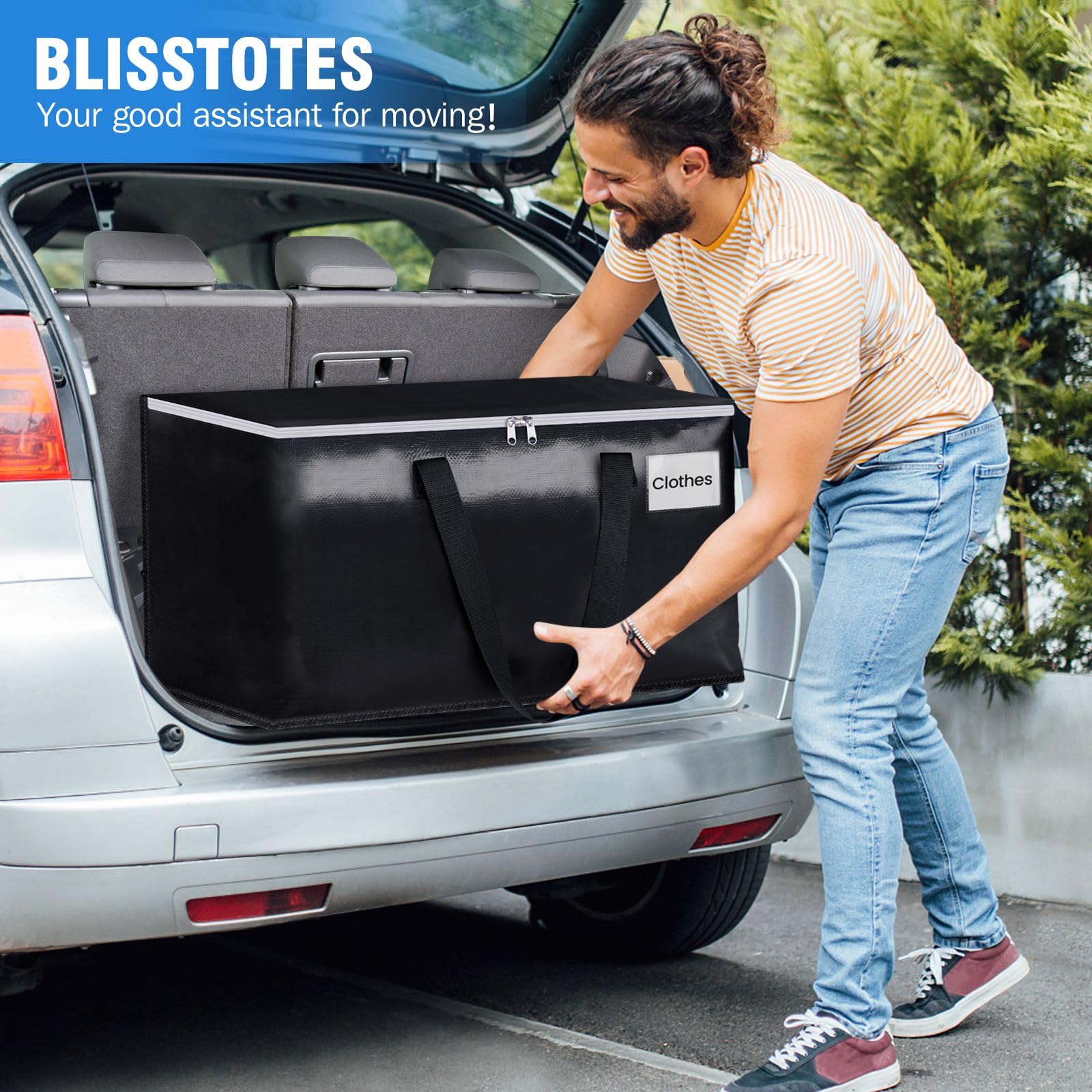 BlissTotes comparaison de taille avec valise montrant capacité 125 L pratique
