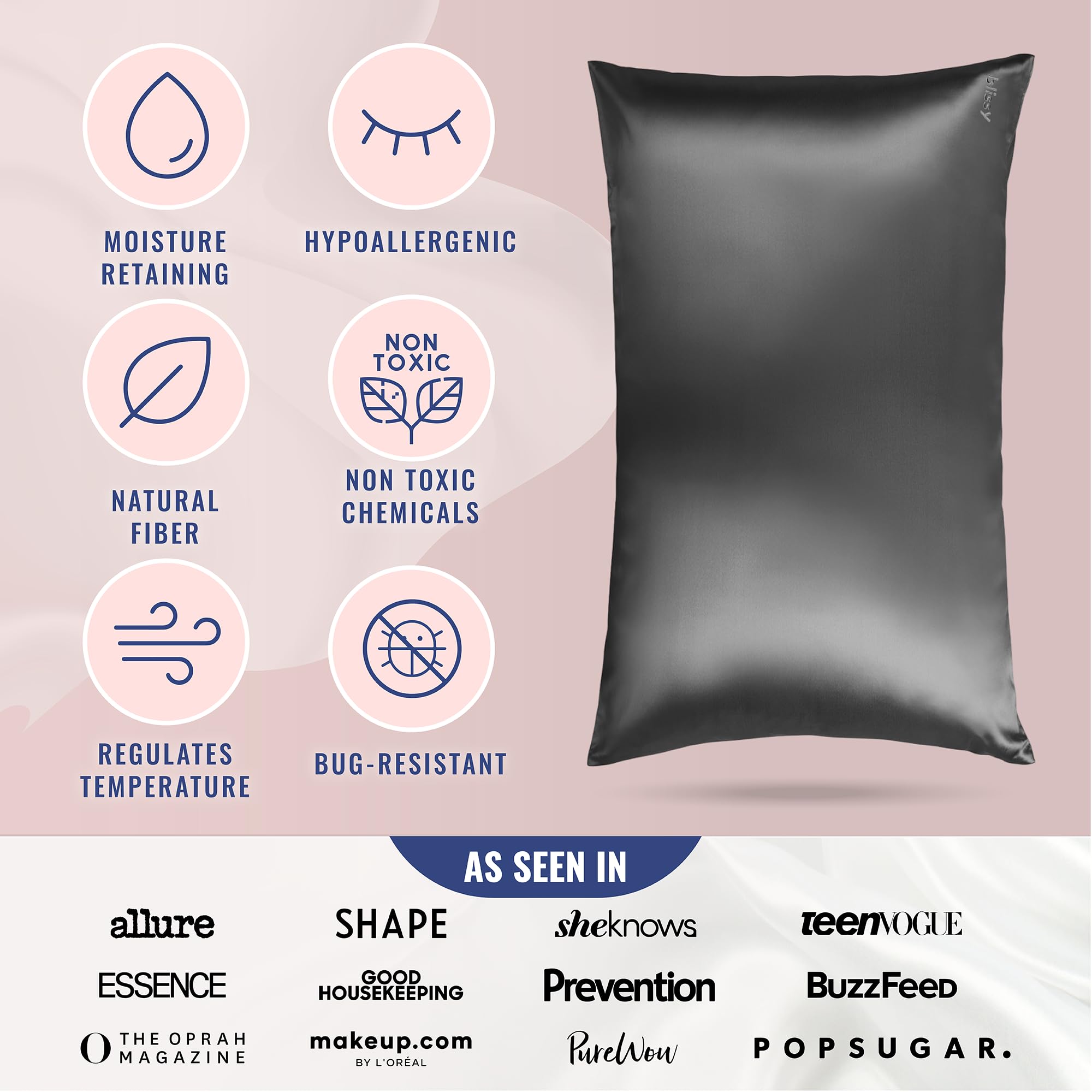 Blissy comparaison à la main montrant densité 22 momme durable