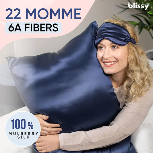Blissy gros plan du tissage soie Mulberry illustrant douceur et résistance