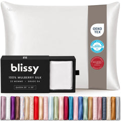 Blissy taie face avant montrant finition lisse et élégante bénéfice confort