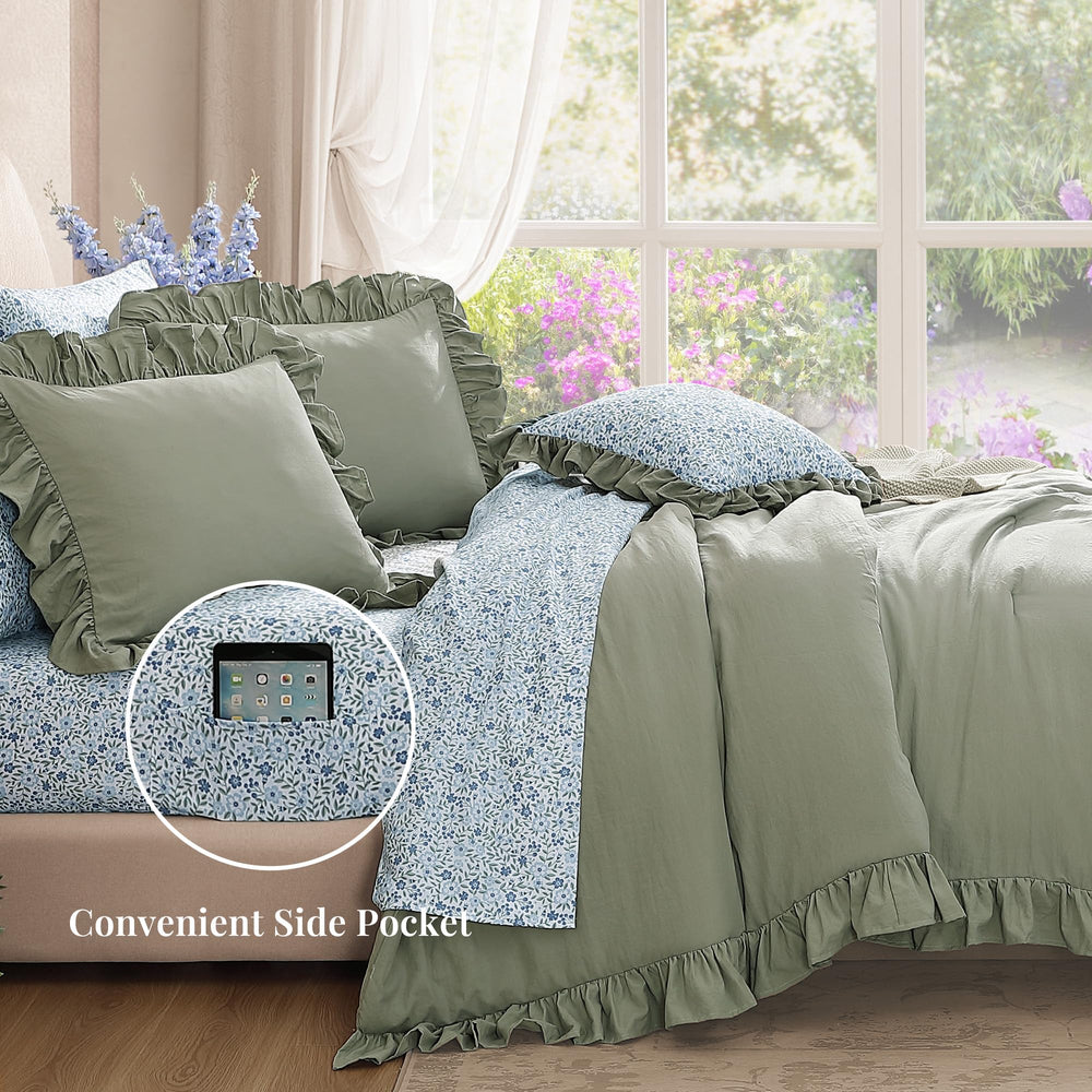 BLOOMHAVEN motif floral des draps apportant touche romantique