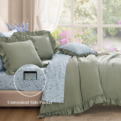 BLOOMHAVEN motif floral des draps apportant touche romantique