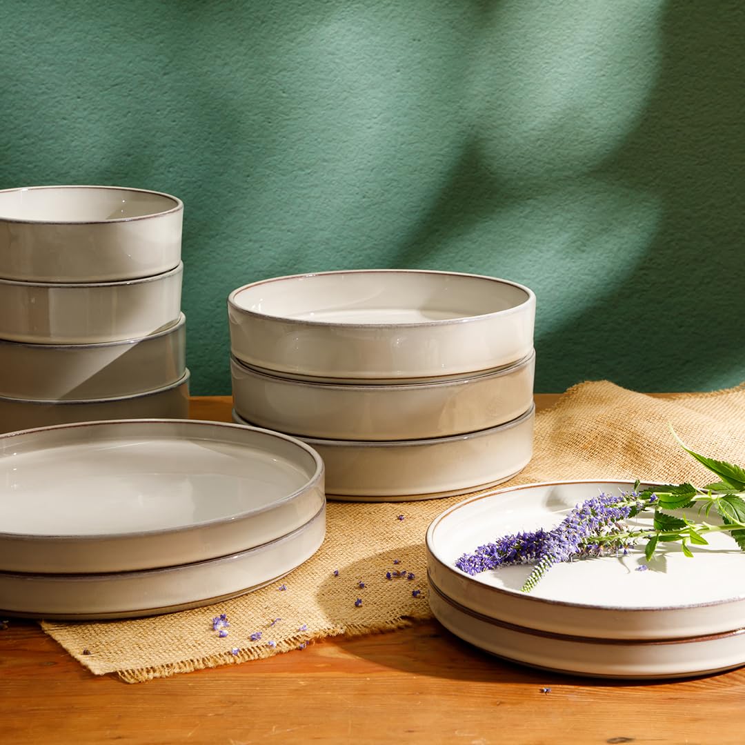 bloomhouse profil d'une assiette plate montrant bords surélevés et tenue