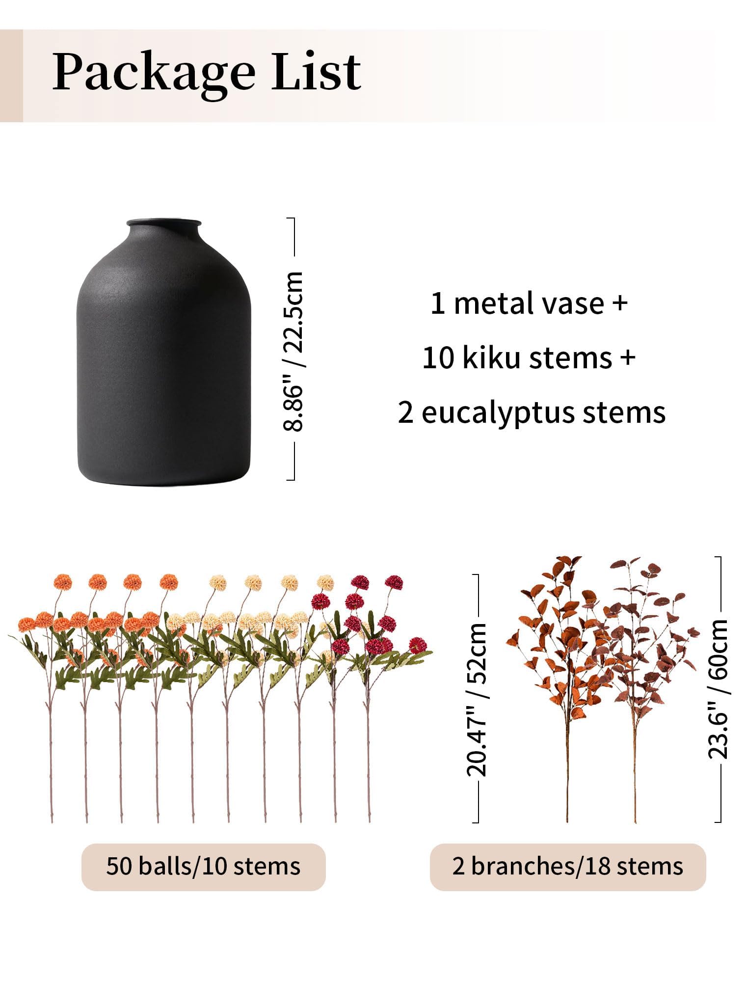 BLOSMON gros plan sur pompon Kiku orange brûlé pour un rendu réaliste