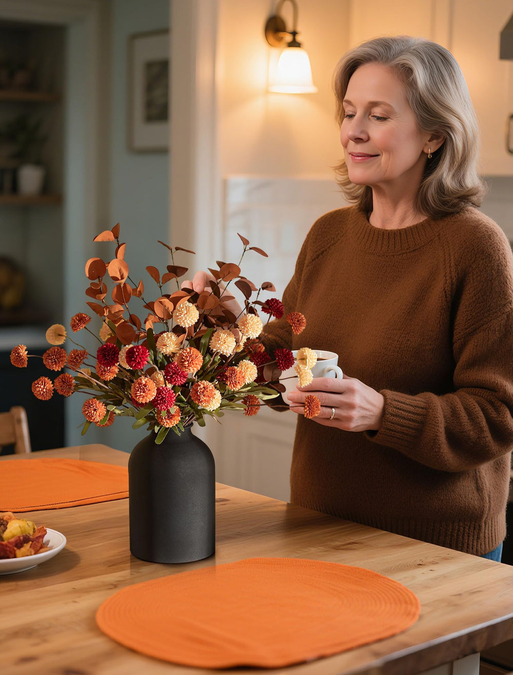 BLOSMON vase avec règle montrant dimensions pour choisir l'emplacement