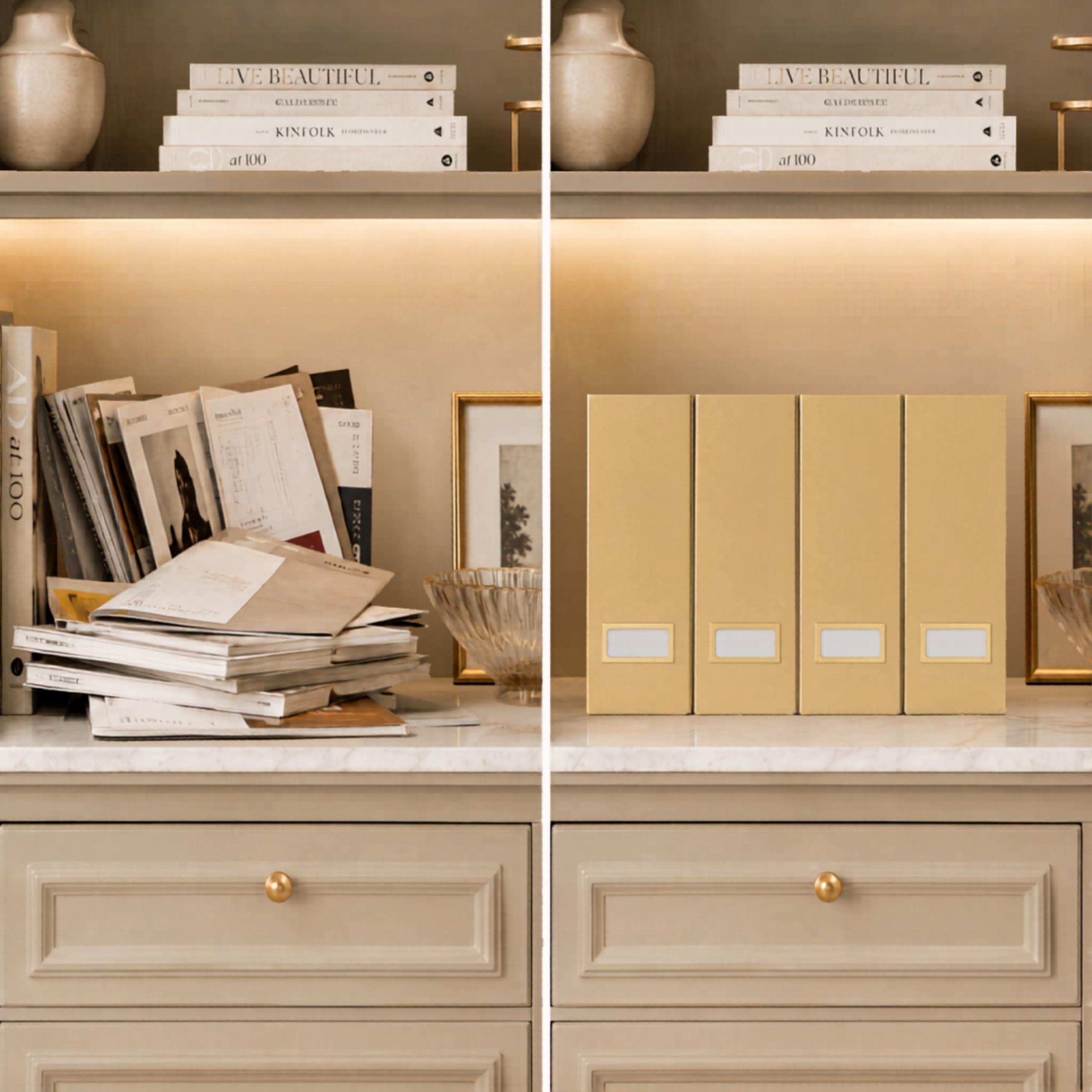 BLU MONACO porte-revues dans scène bureau lifestyle apportant élégance