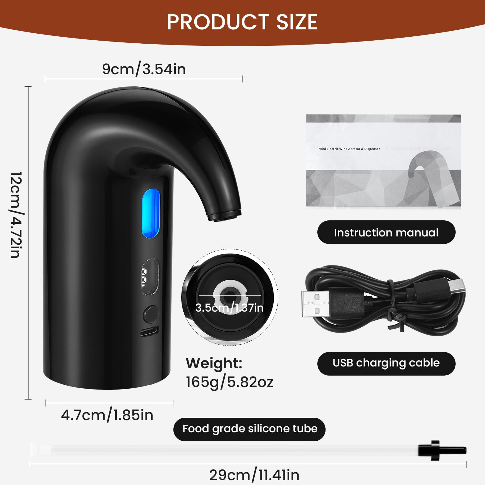 BLUBYEES ensemble d'accessoires inclus tire-bouchon et bouchon sous vide