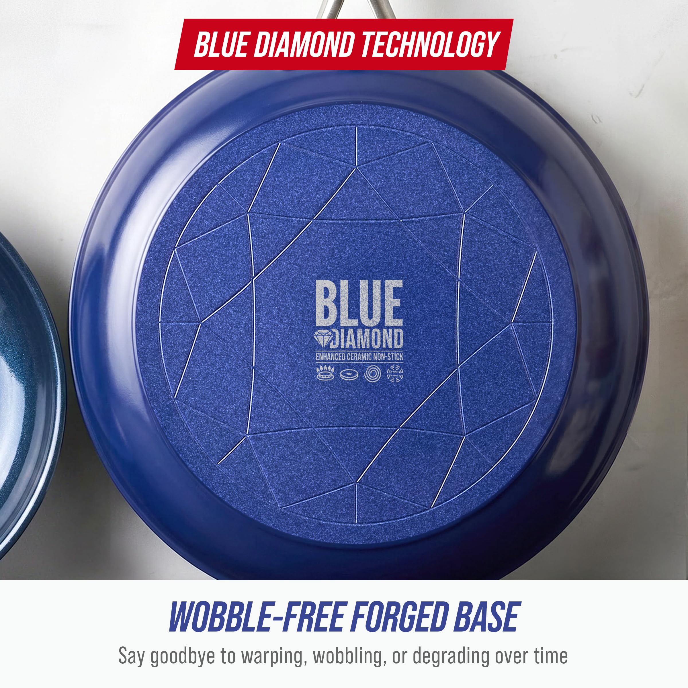 Blue Diamond étiquette produit montrant absence de PFAS et certifications
