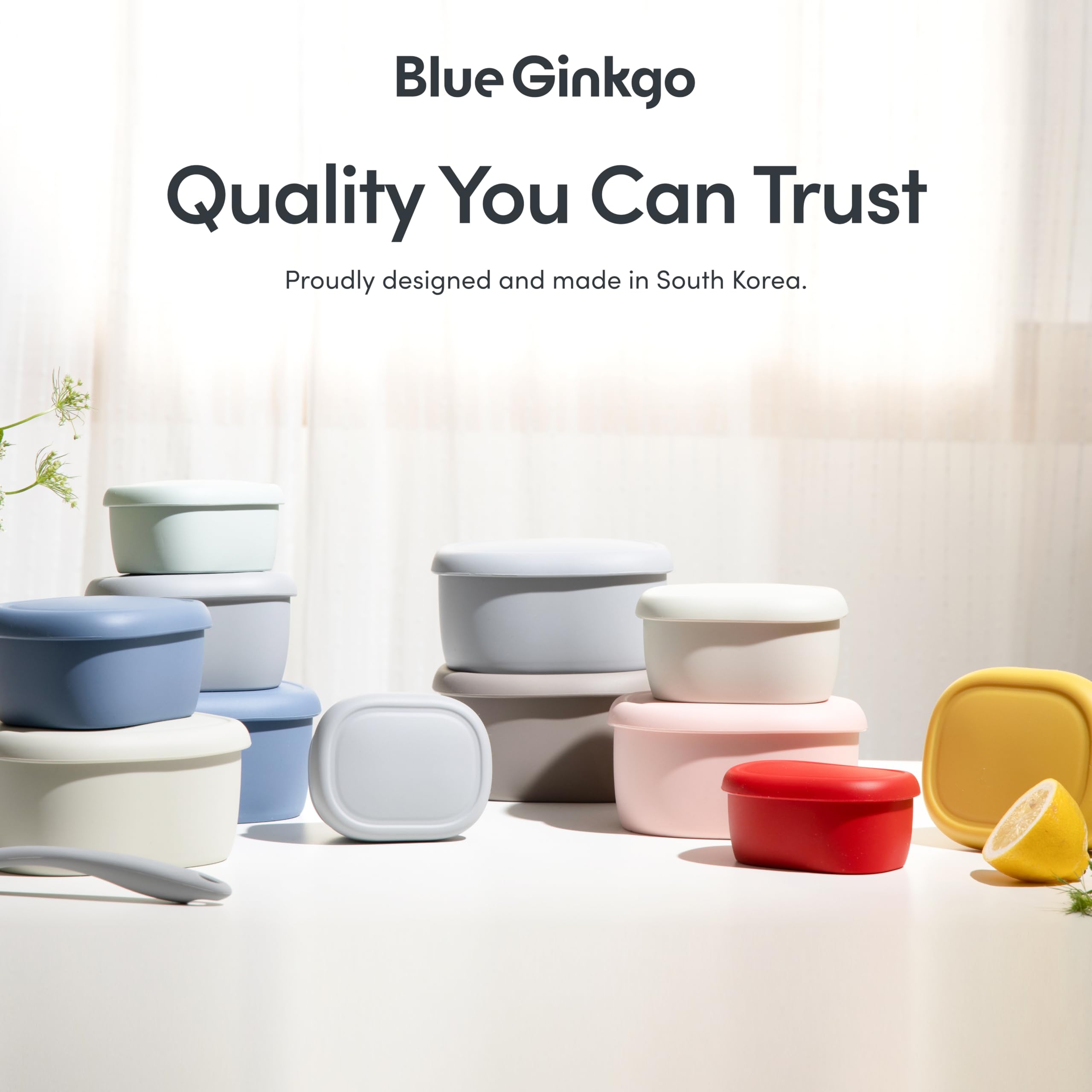 BLUE GINKGO zoom sur couvercle et joint étanche, protection anti-fuite