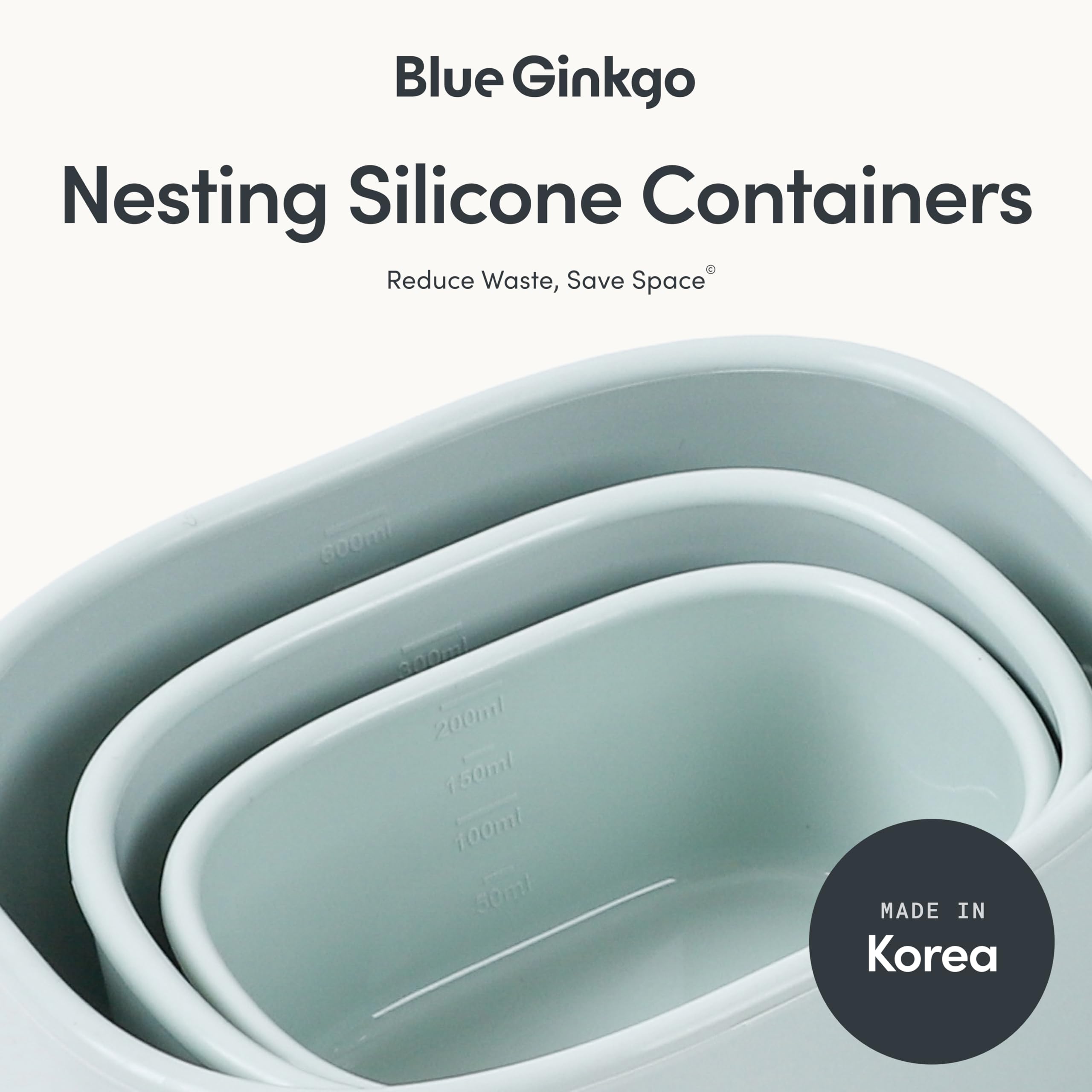 BLUE GINKGO gros plan sur texture silicone, durable et sûre pour aliments