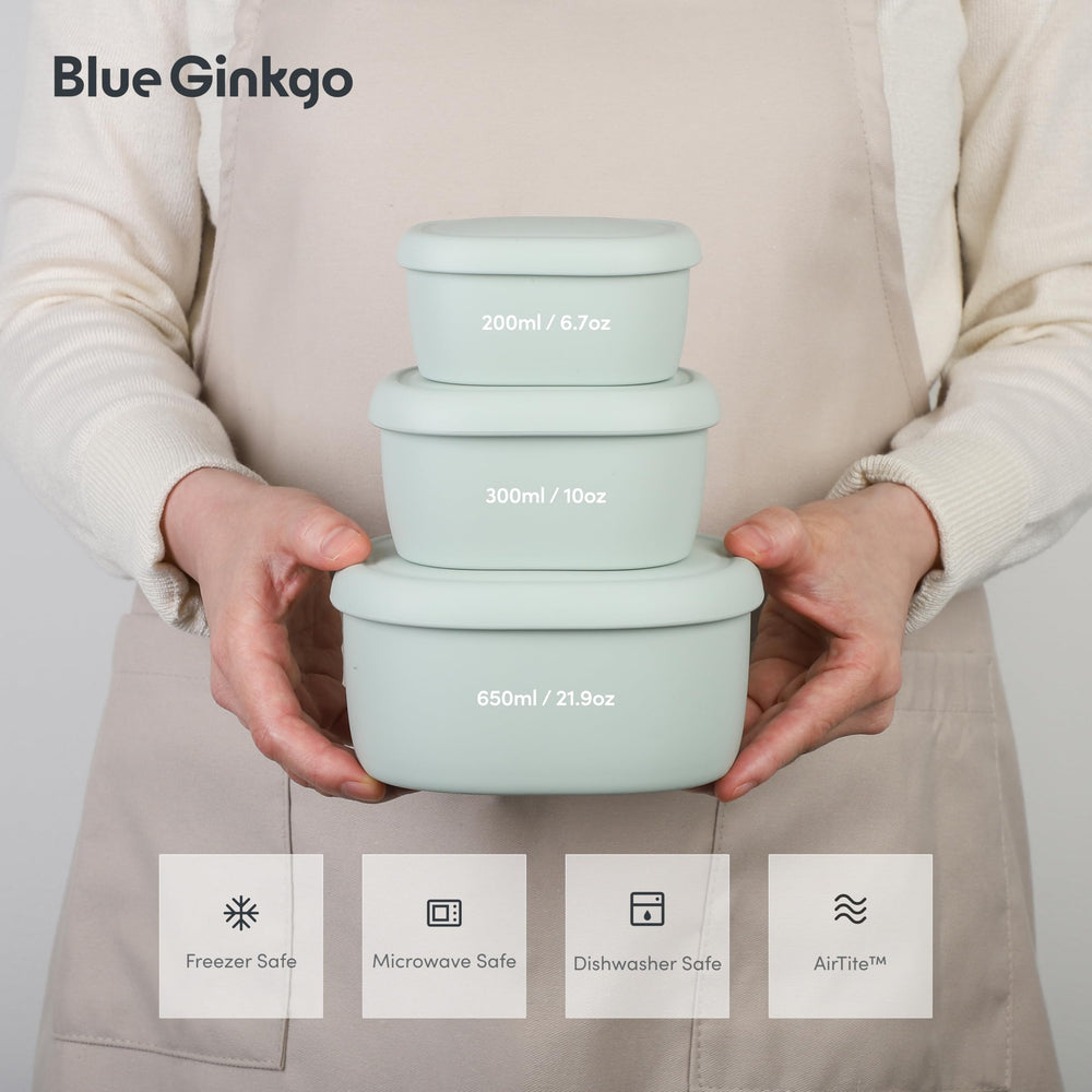 BLUE GINKGO boîtes emboîtables empilées, gain de place dans placard