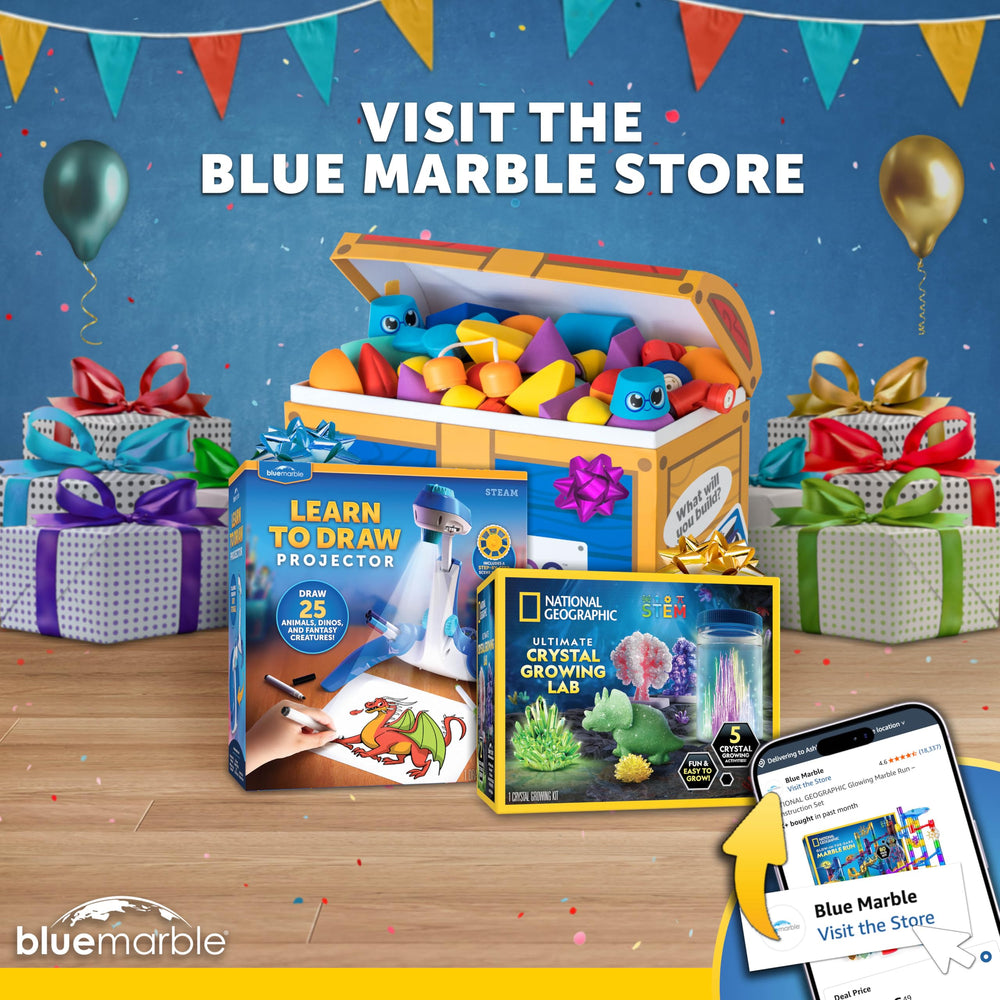 Blue Marble enfant réalisant une activité du calendrier en famille