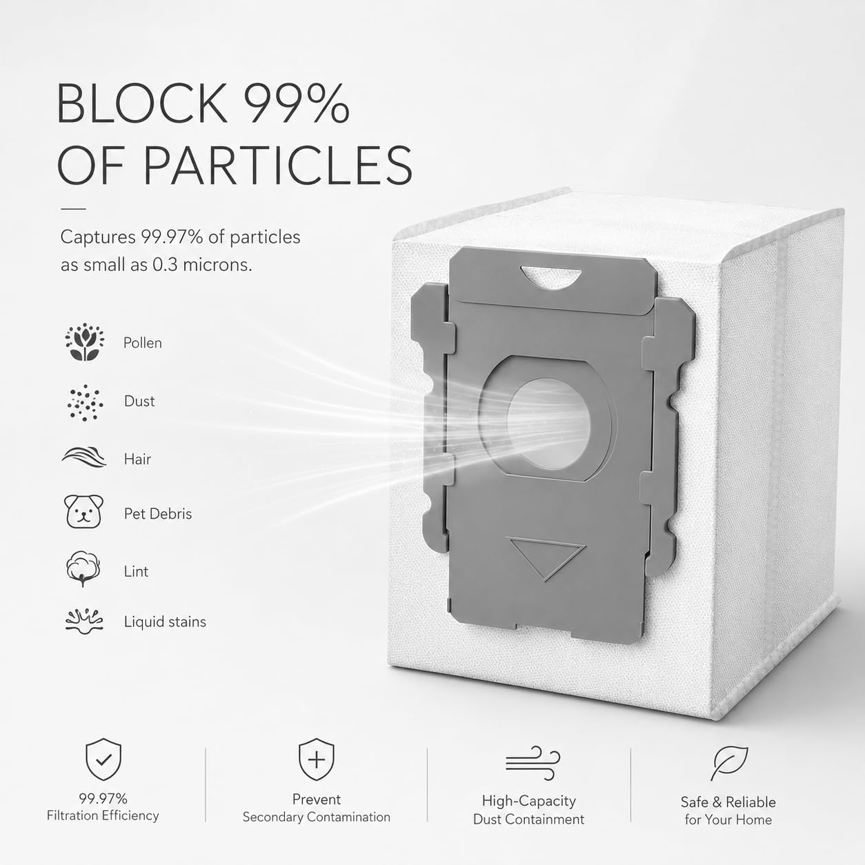 Bluearks brosse latérale en détail atteignant coins et bords pour nettoyage précis