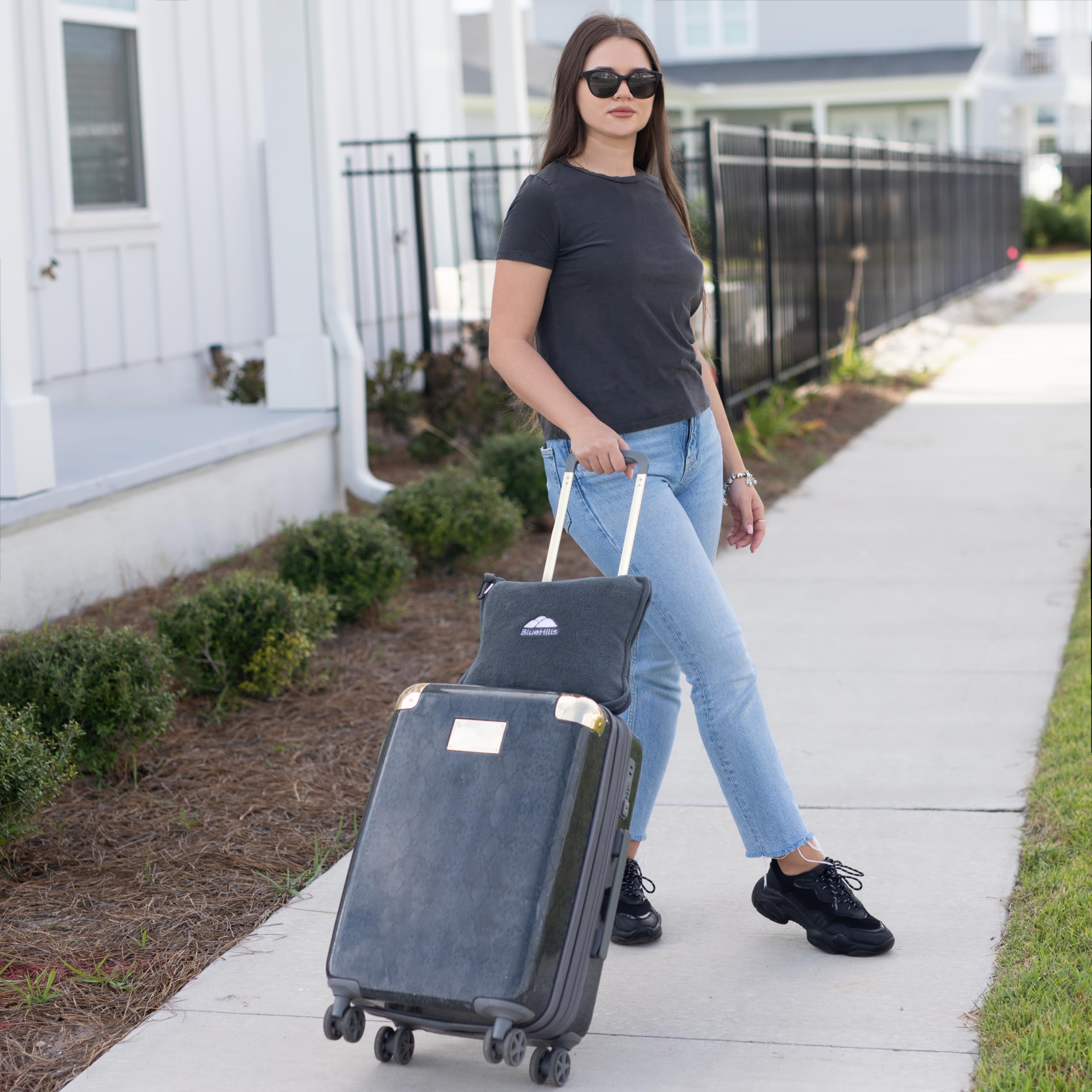 BlueHills couverture utilisée en avion apportant chaleur et confort en vol