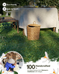 BLUEWEST gros plan tressage en jacinthe d'eau, texture décorative durable