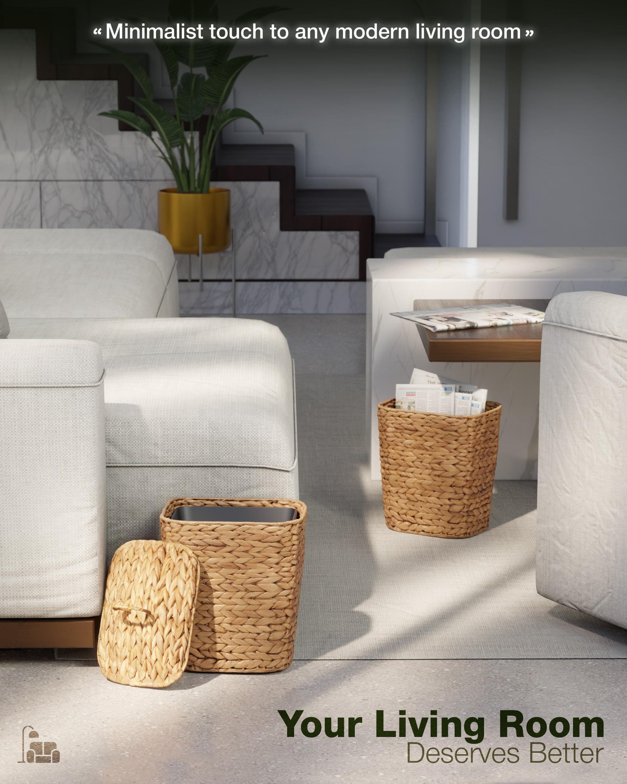 BLUEWEST rangement serviettes dans la corbeille, solution de rangement stylée