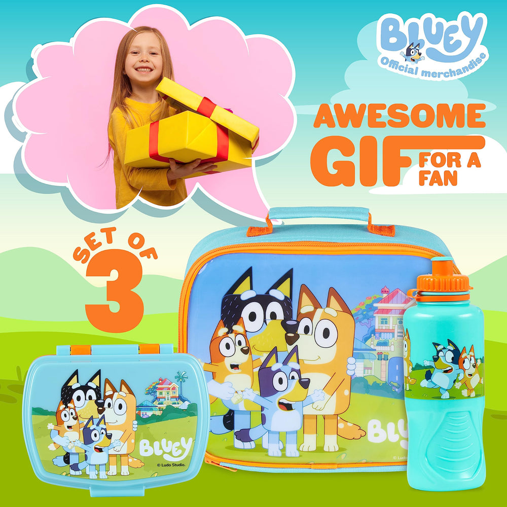 Bluey gourde 430 ml gros plan embout sûr sans BPA