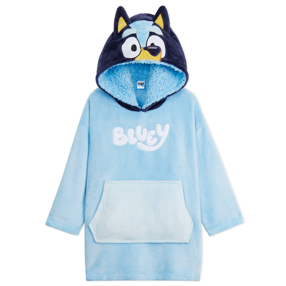 Bluey hoodie vue de devant montrant le motif et le confort