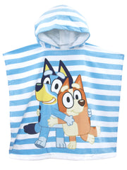 Bluey poncho devant montrant le motif et confort