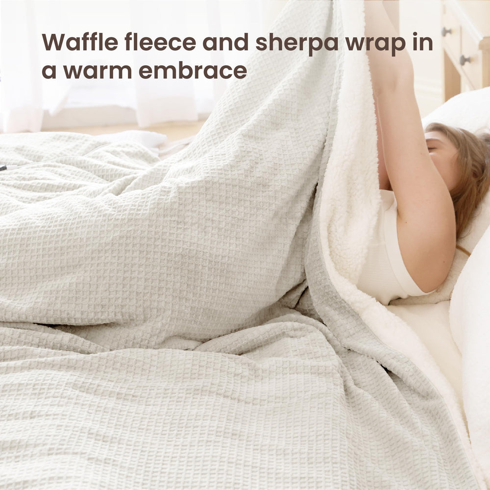 blunique gros plan sherpa moelleux pour chaleur et confort tactile