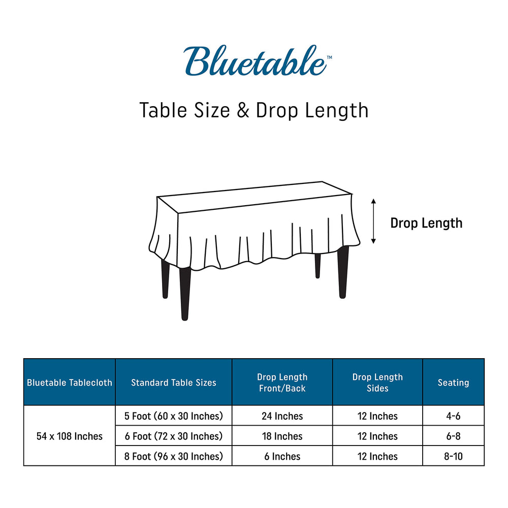 Bluetable nappe en usage à une fête facilite le nettoyage rapide