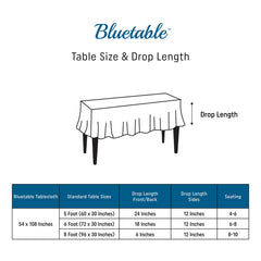 Bluetable nappe en usage à une fête facilite le nettoyage rapide
