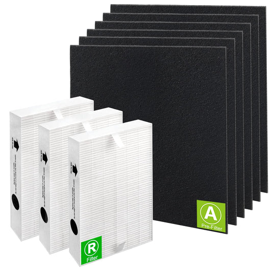 Blutoget face du pack montrant les trois filtres HPA300 et six pré-filtres, alternative économique