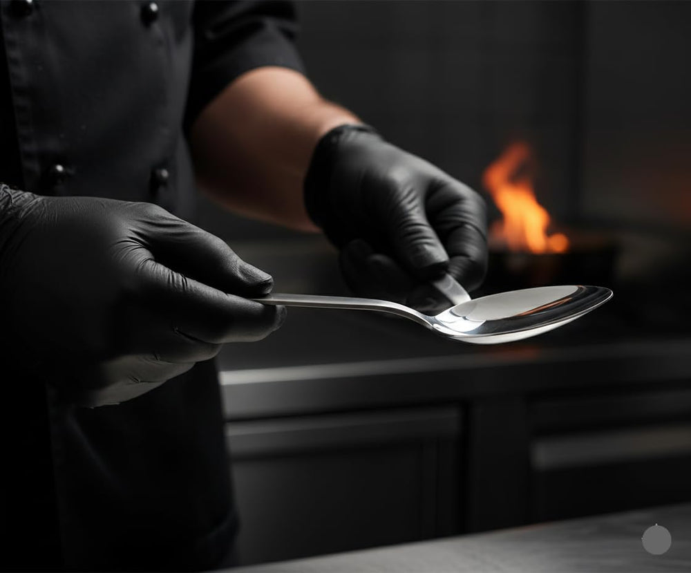 BNAZIND cuillère Kunz portionnant purée montrant précision et contrôle