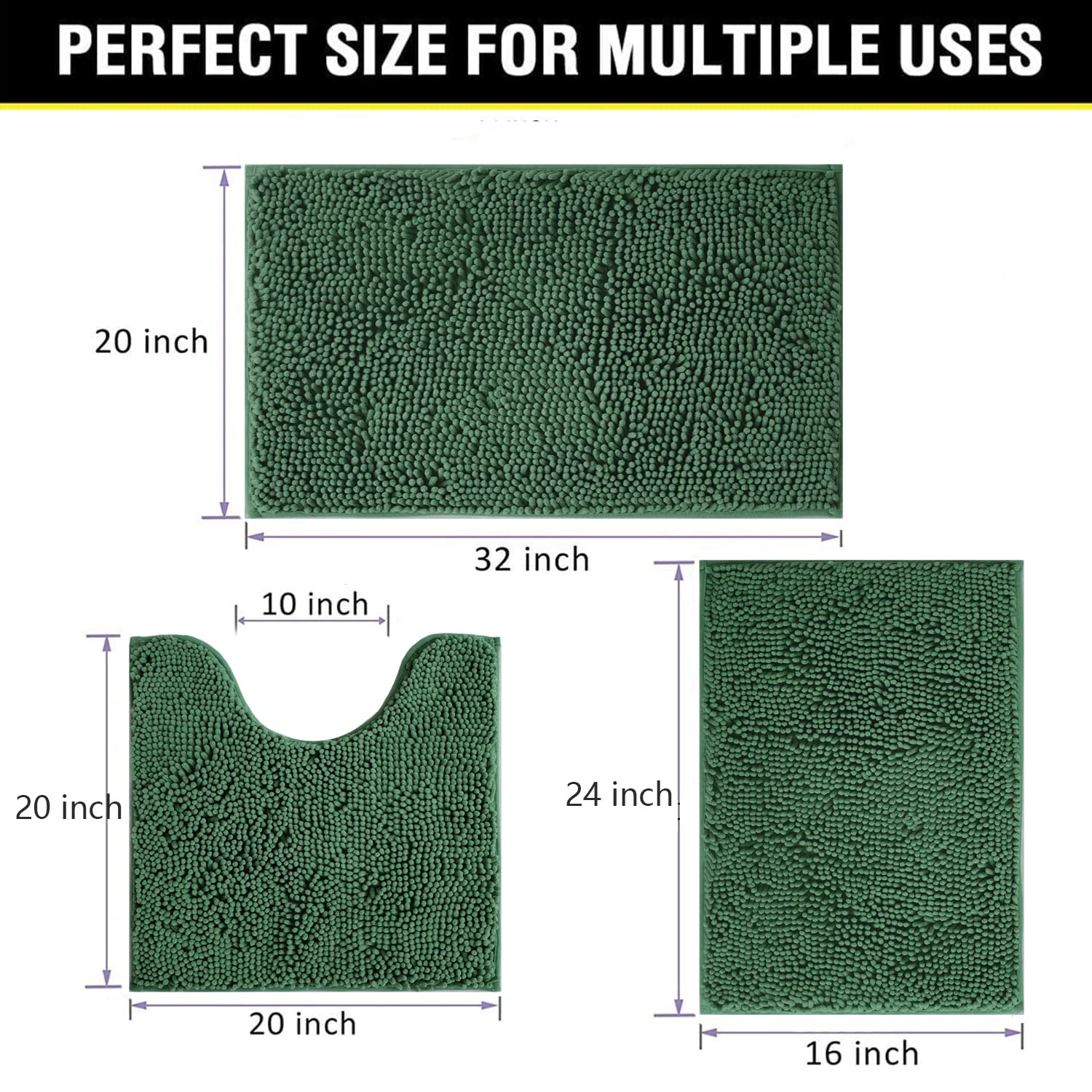 BOANKODU tapis en U pour toilettes confort et protection au sol
